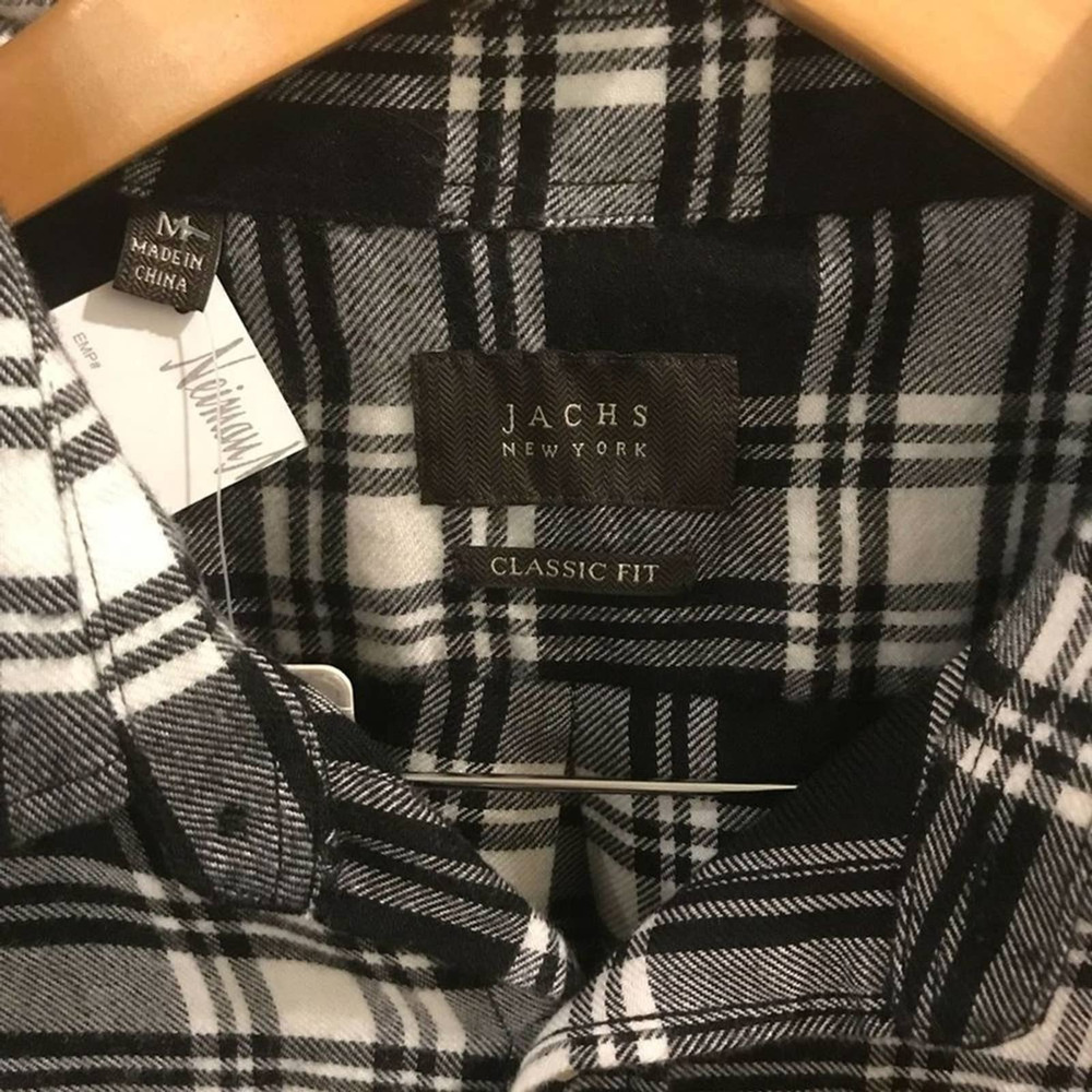 Jachs New York Flannel Black and White Medium - Picture 4 of 8